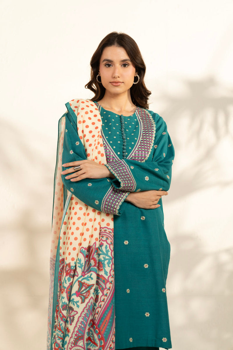 Al Karam | Winter 25 | FW-82.1-25-1-Teal - Official Al Karam stockist in UK - Sakeena London