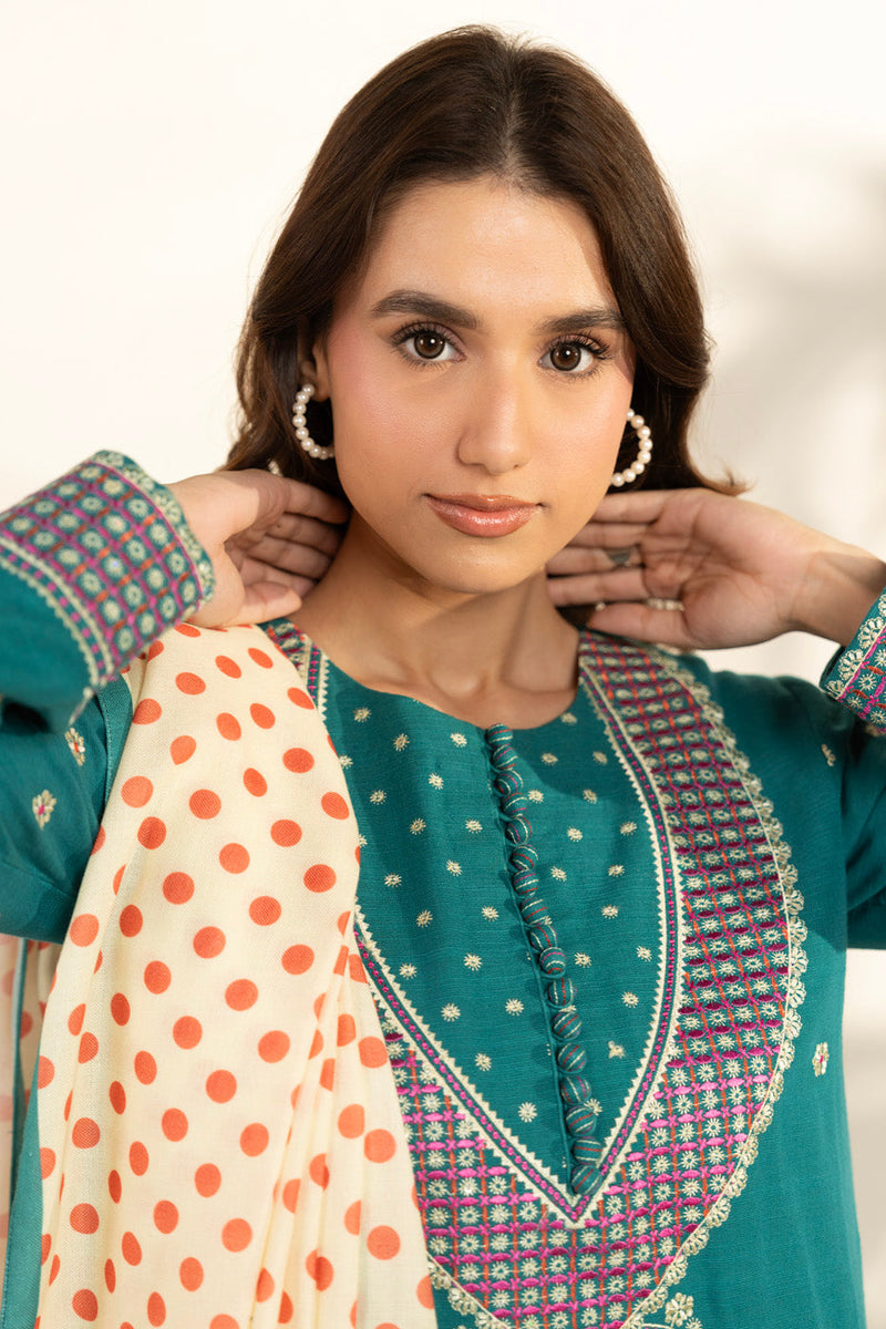 Al Karam | Winter 25 | FW-82.1-25-1-Teal - Official Al Karam stockist in UK - Sakeena London