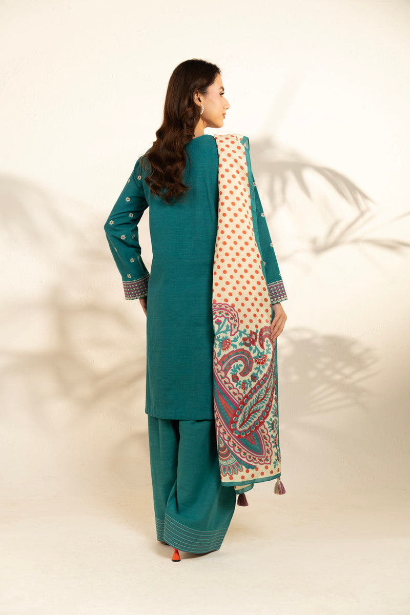 Al Karam | Winter 25 | FW-82.1-25-1-Teal - Official Al Karam stockist in UK - Sakeena London
