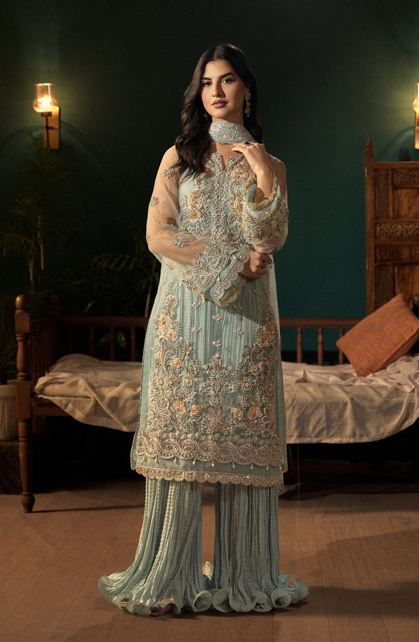 Fabiha Fatima | Reve Royal Luxury Wedding Dresses | AQUAMARINE - Official Fabiha Fatima stockist in UK - Sakeena London