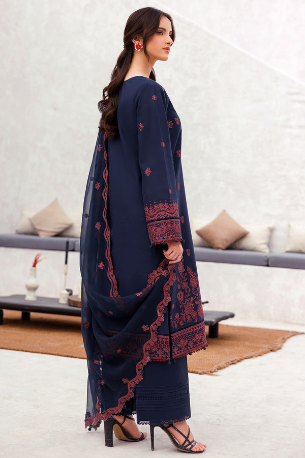 Farasha | Bahaar Embroidered Lawn | Cobalt Charm - Official Farasha stockist in UK - Sakeena London