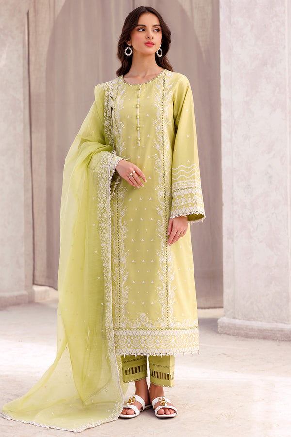 Farasha | Bahaar Embroidered Lawn | Ember Glow - Official Farasha stockist in UK - Sakeena London