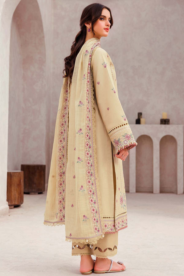 Farasha | Bahaar Embroidered Lawn | Surreal Beige - Official Farasha stockist in UK - Sakeena London