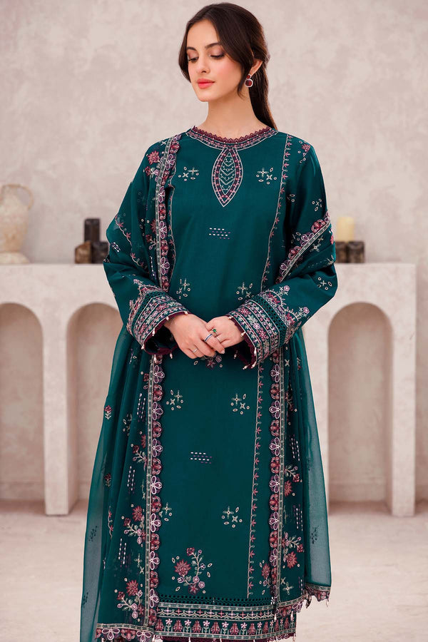 Farasha | Bahaar Embroidered Lawn | Jade Bliss - Official Farasha stockist in UK - Sakeena London