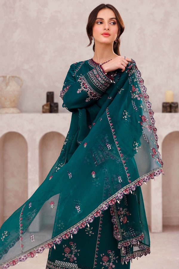 Farasha | Bahaar Embroidered Lawn | Jade Bliss - Official Farasha stockist in UK - Sakeena London