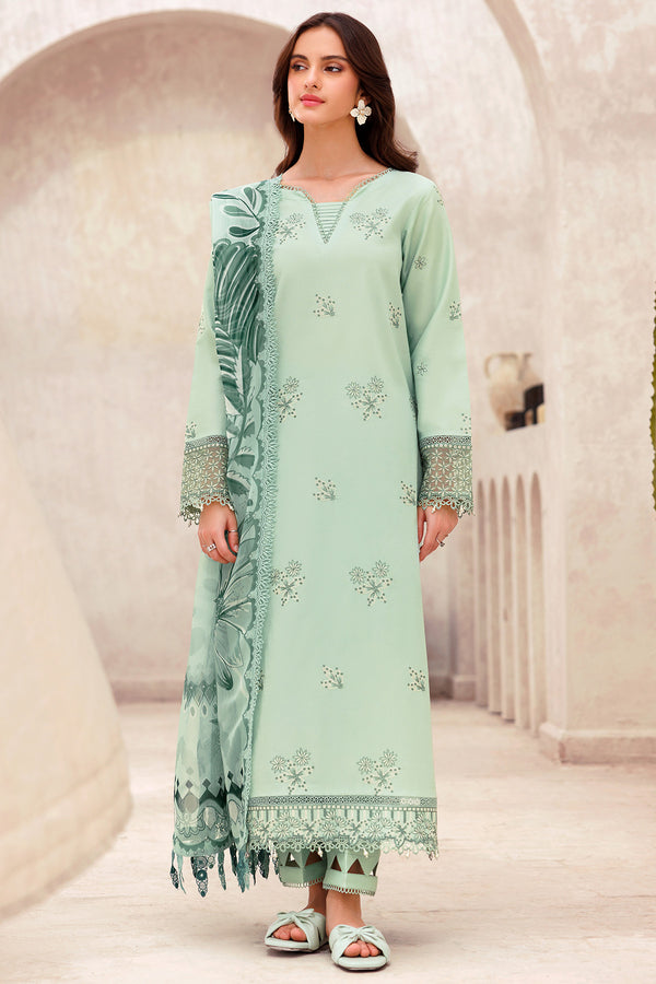 Farasha | Bahaar Embroidered Lawn | Aqua Cascade - Official Farasha stockist in UK - Sakeena London