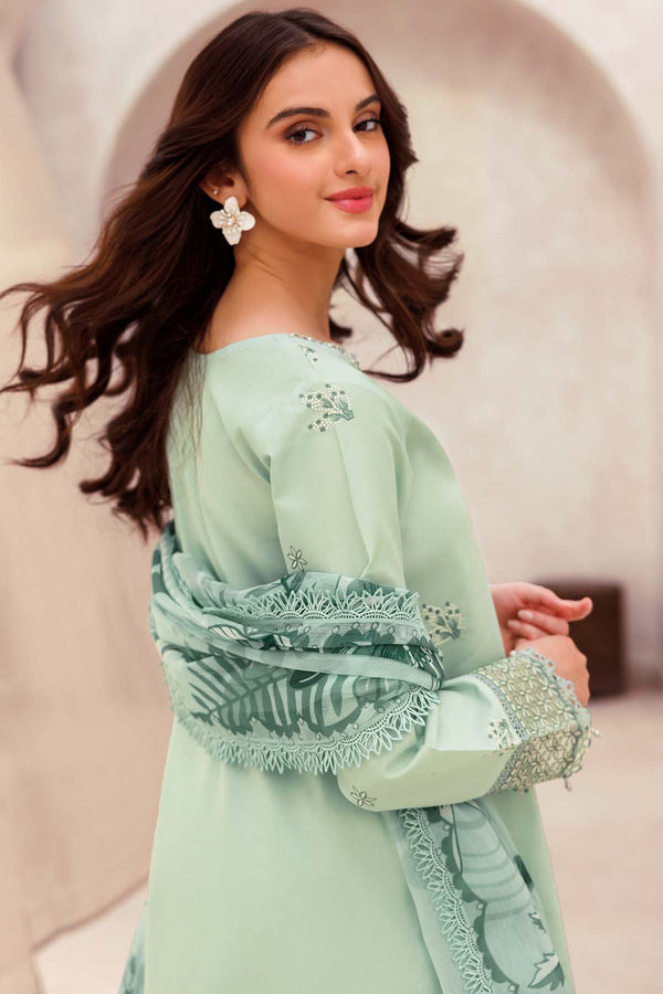 Farasha | Bahaar Embroidered Lawn | Aqua Cascade - Official Farasha stockist in UK - Sakeena London