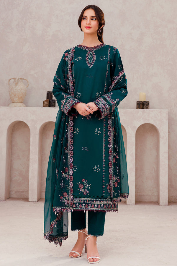 Farasha | Bahaar Embroidered Lawn | Jade Bliss - Official Farasha stockist in UK - Sakeena London