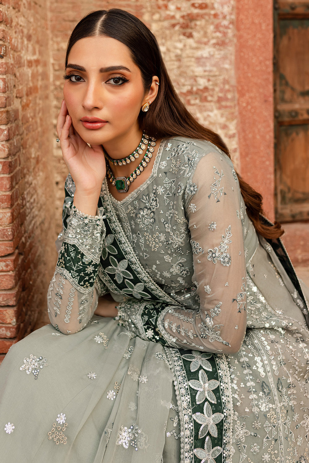 Farasha | Ritzier Wedding Formals | Grey Veil - Official Farasha stockist in UK - Sakeena London