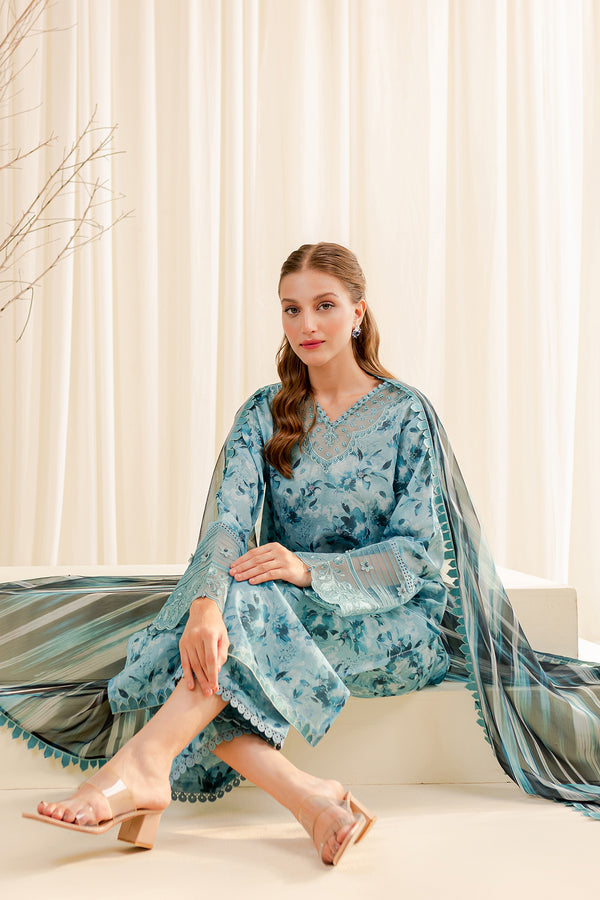 Farasha | Printed Essentials | AQUA BERYL - Official Farasha stockist in UK - Sakeena London