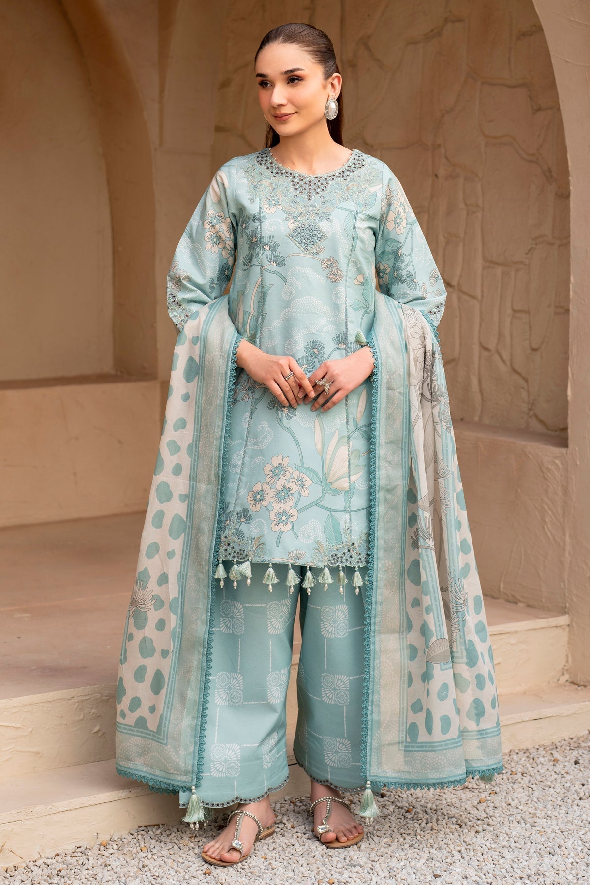 Alizeh | Levana Lawn | Fawn - Official Alizeh stockist in UK - Sakeena London
