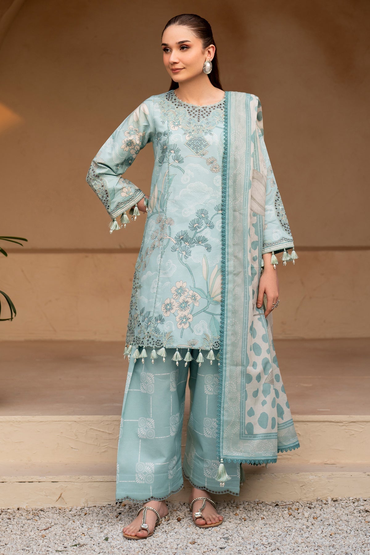 Alizeh | Levana Lawn | Fawn - Official Alizeh stockist in UK - Sakeena London
