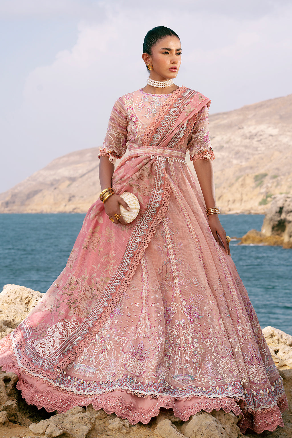 AJR Couture | Dastan Luxury Lawn 25 | Flair - Official AJR Couture stockist in UK - Sakeena London