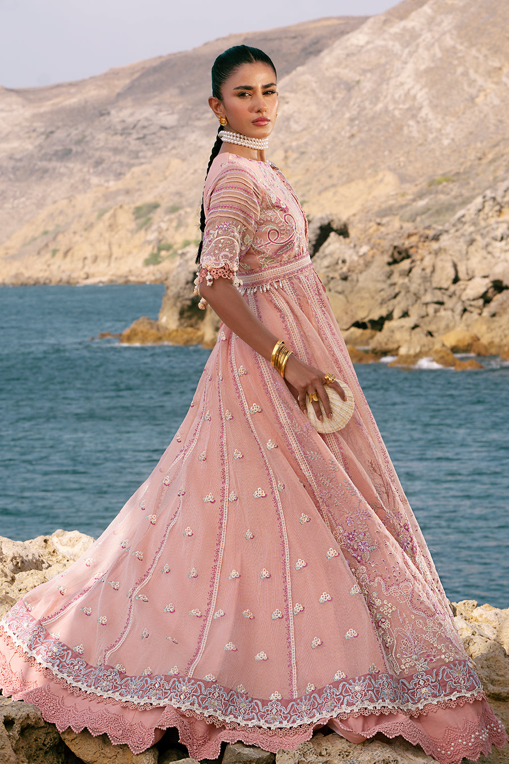 AJR Couture | Dastan Luxury Lawn 25 | Flair - Official AJR Couture stockist in UK - Sakeena London