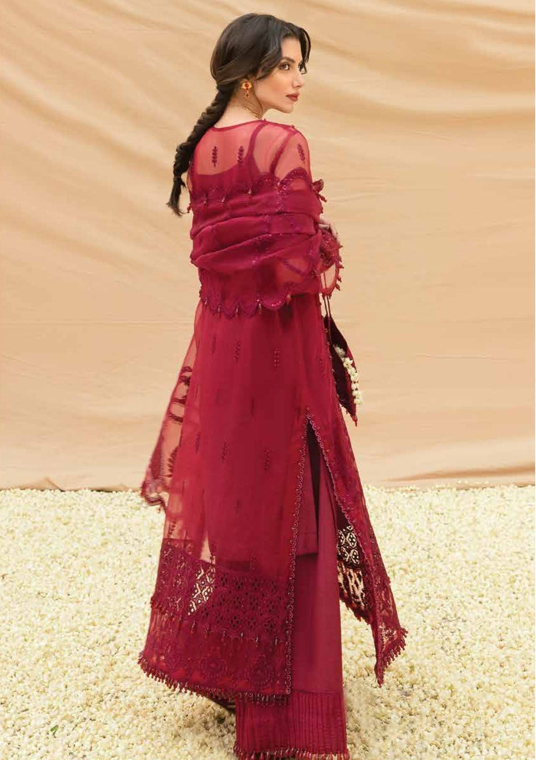 Formal Dress - Afrozeh - Dhoop kinaray - Marjaan - D#4