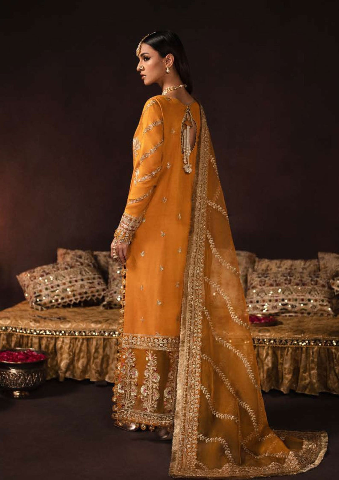 Formal Dress - Afrozeh - Divani - Silk - AS#006 (Amaltas)