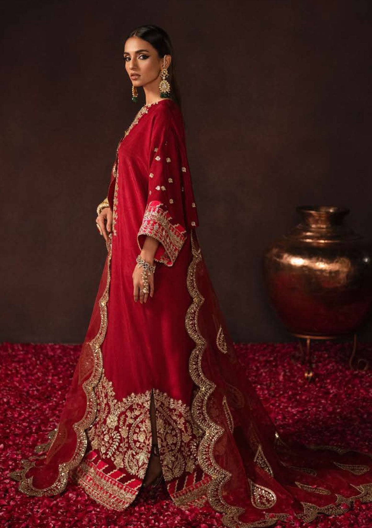 Formal Dress - Afrozeh - Divani - Silk - AS#007 (Mushk)