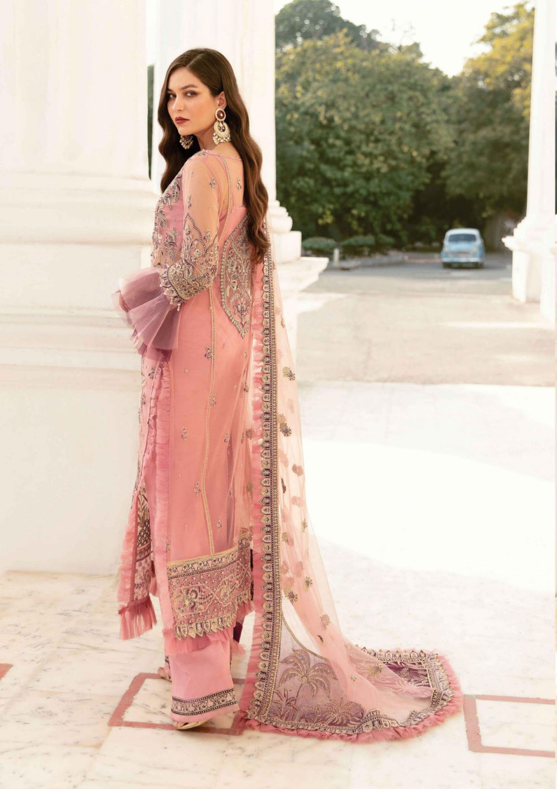 Formal Dress - Afrozeh - La Fuchsia - Rose Shell Pink - D#09