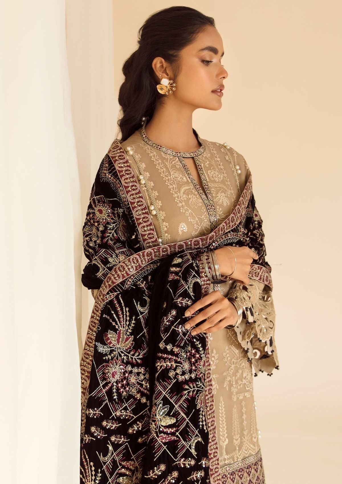 Formal Dress - Alizeh - Premium Velvet - D#1 (Zawiya)