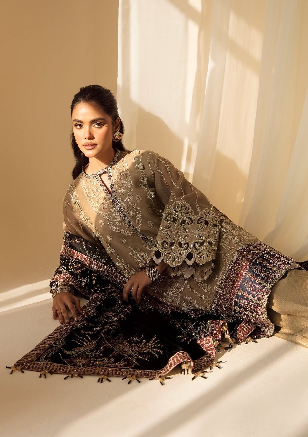 Formal Dress - Alizeh - Premium Velvet - D#1 (Zawiya)