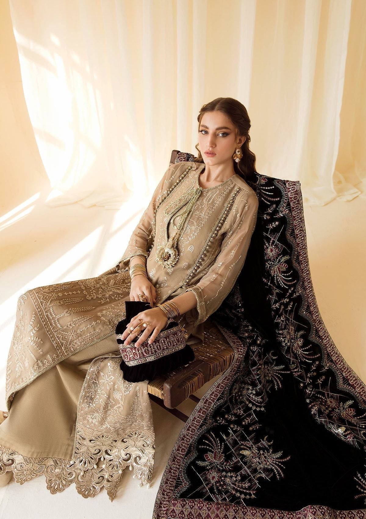Formal Dress - Alizeh - Premium Velvet - D#1 (Zawiya)