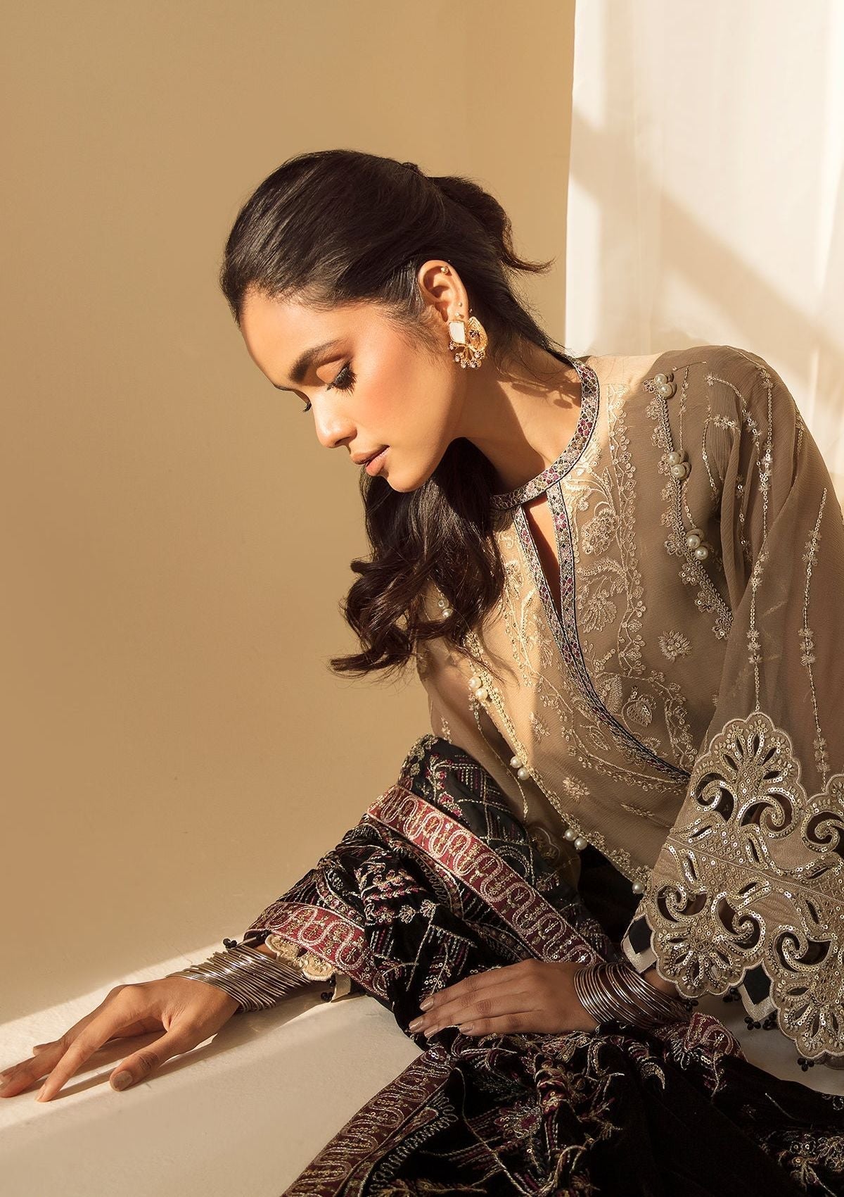 Formal Dress - Alizeh - Premium Velvet - D#1 (Zawiya)