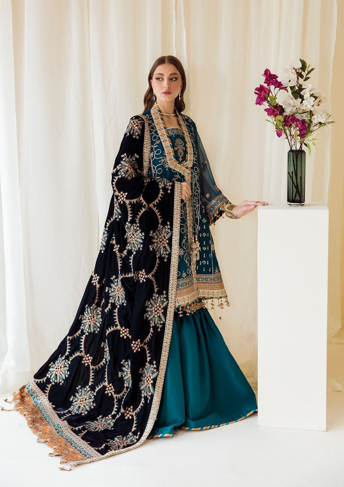 Formal Dress - Alizeh - Premium Velvet - D#2 (Dasht-E-Naz)