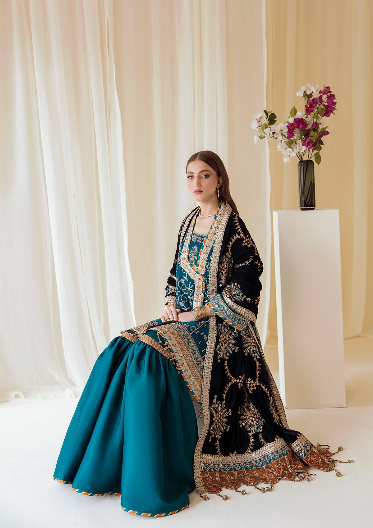 Formal Dress - Alizeh - Premium Velvet - D#2 (Dasht-E-Naz)