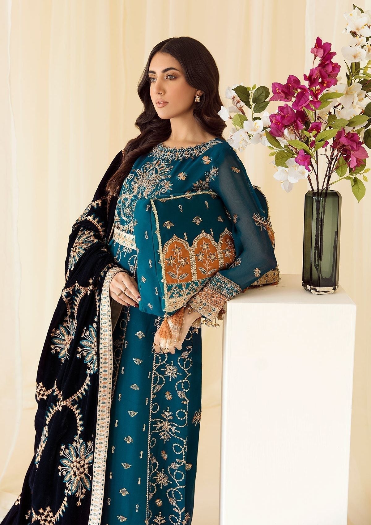 Formal Dress - Alizeh - Premium Velvet - D#2 (Dasht-E-Naz)