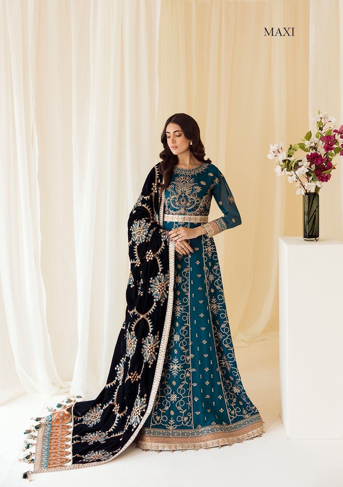 Formal Dress - Alizeh - Premium Velvet - D#2 (Dasht-E-Naz)