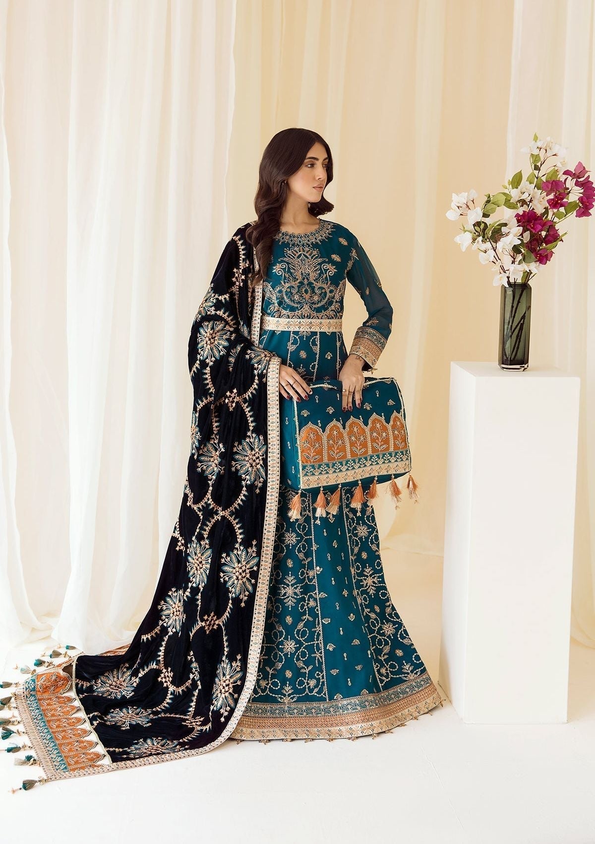 Formal Dress - Alizeh - Premium Velvet - D#2 (Dasht-E-Naz)