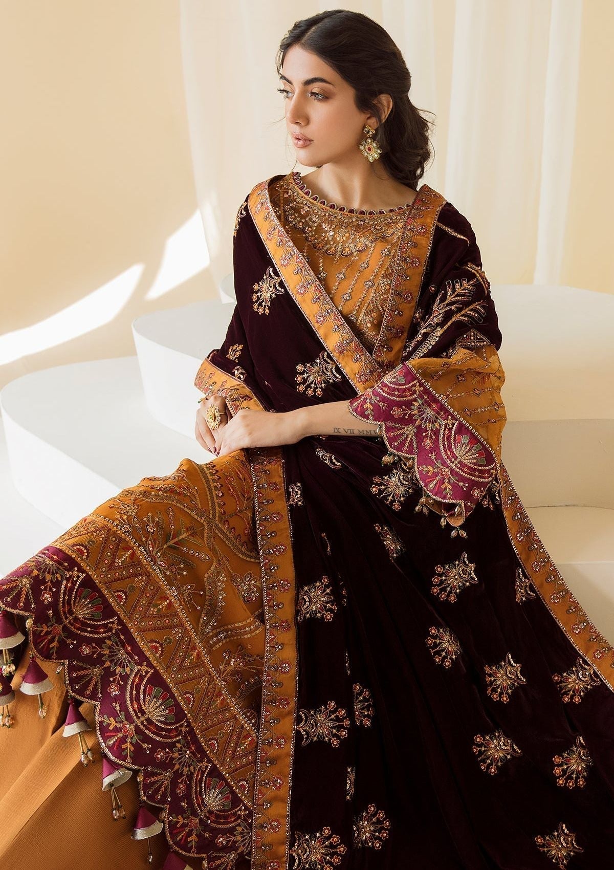 Formal Dress - Alizeh - Premium Velvet - D#3 (Zar Begum)