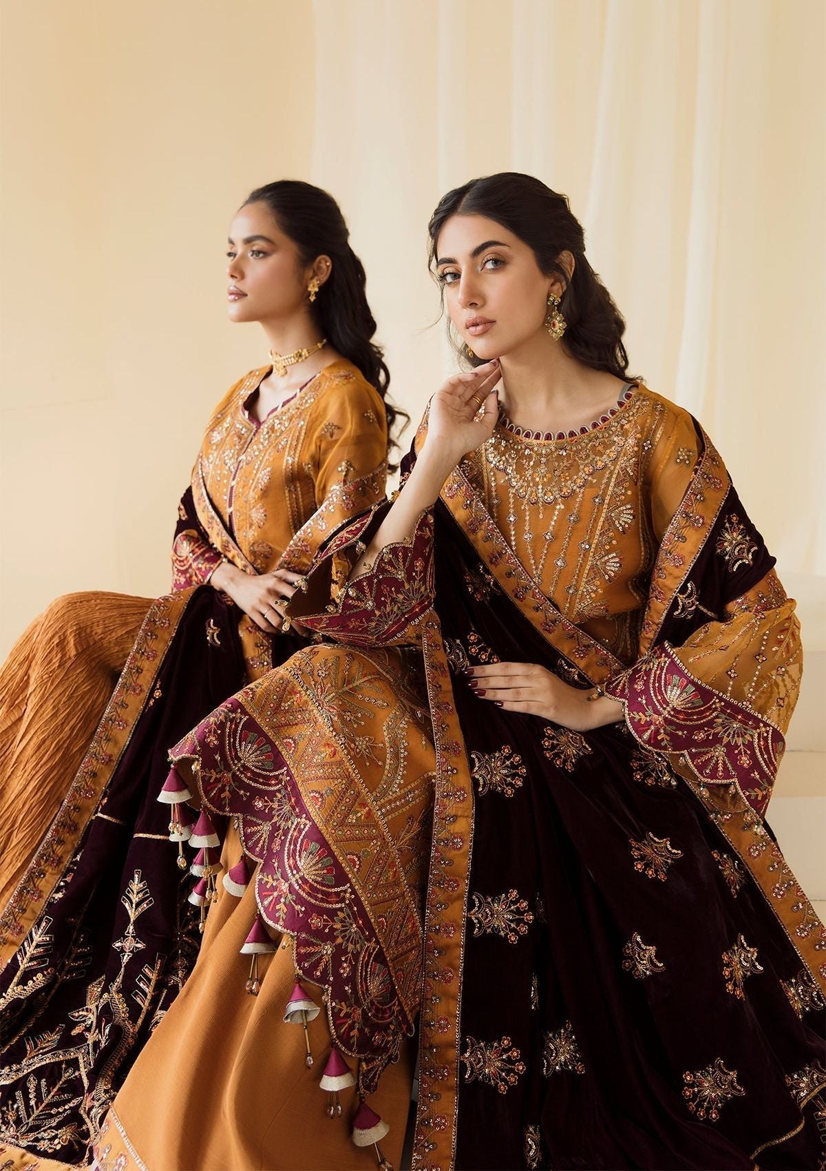 Formal Dress - Alizeh - Premium Velvet - D#3 (Zar Begum)