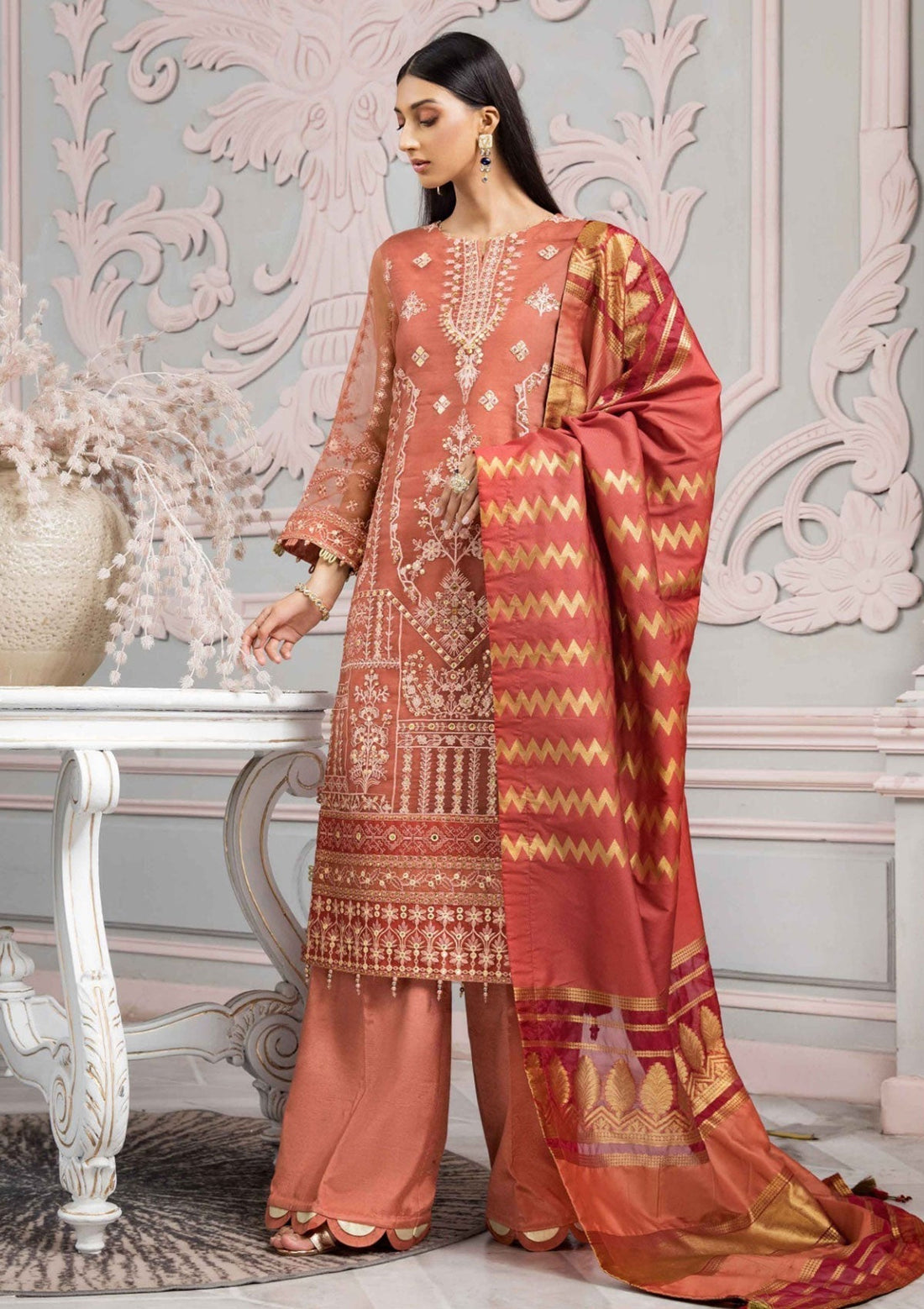 Formal Dress - Alizeh - Vasl e Meeras V12 - Naranj - D#2