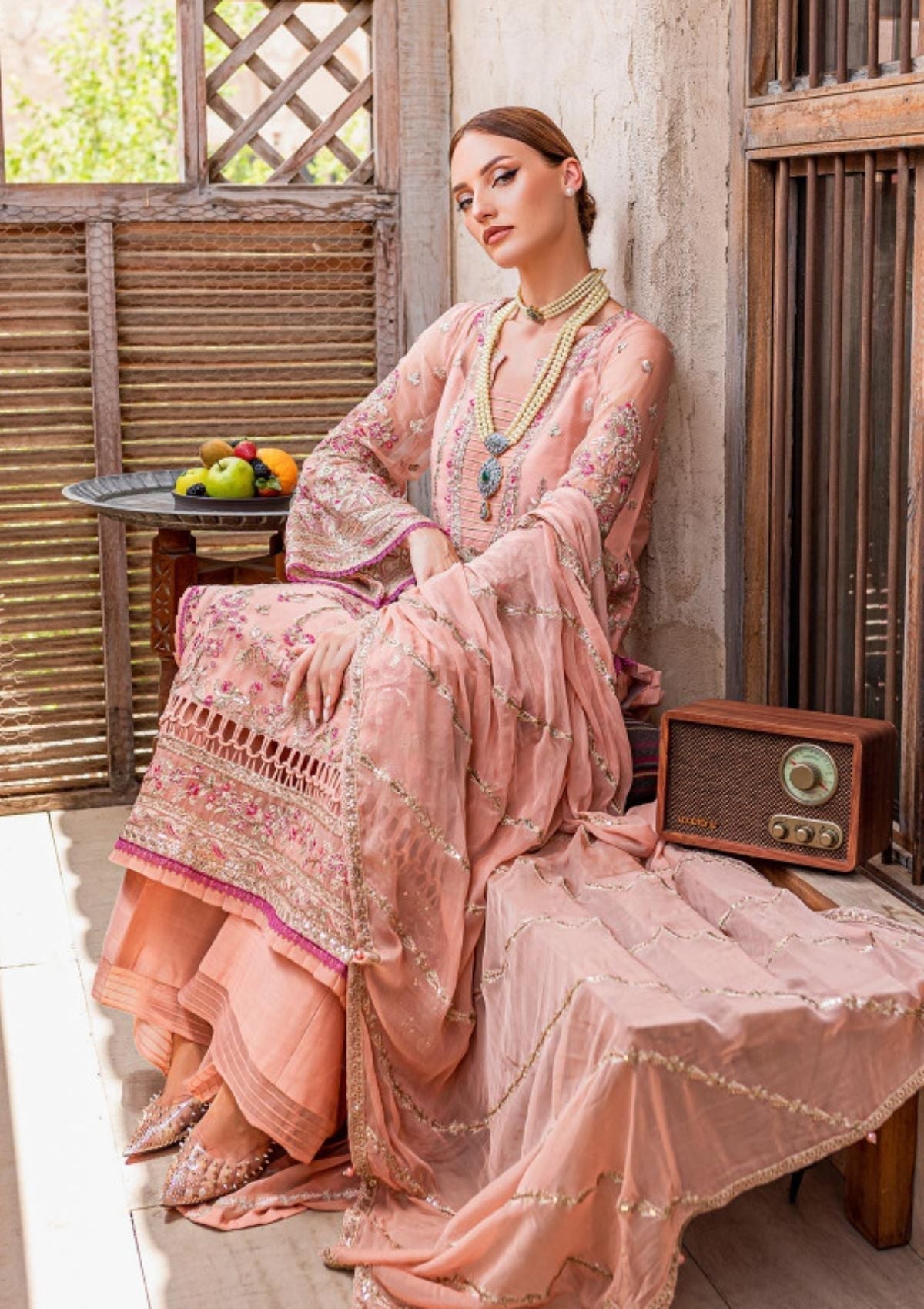 Formal Dress - Gulaal - Embroidered - Chiffon - Mehermah - GEC#6