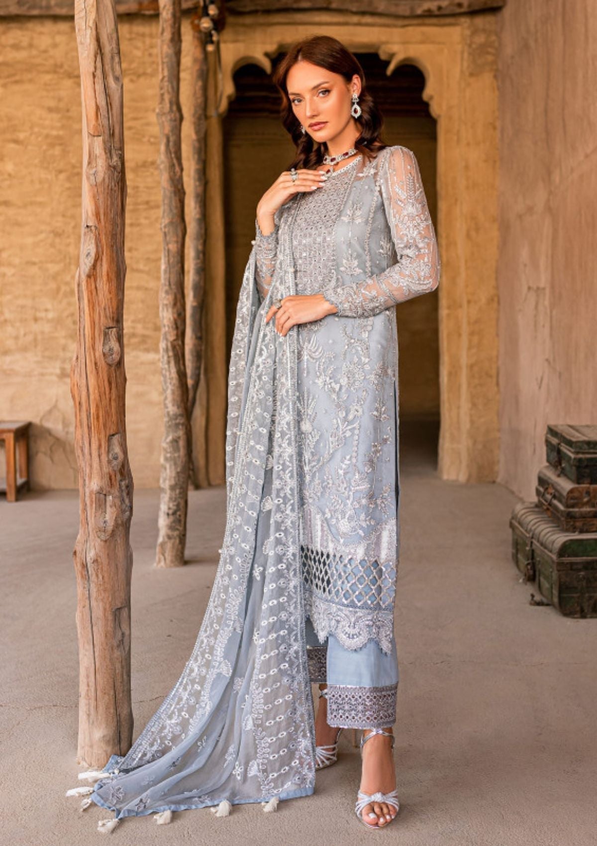 Formal Dress - Gulaal - Embroidered - Chiffon - Samarah - GEC#4