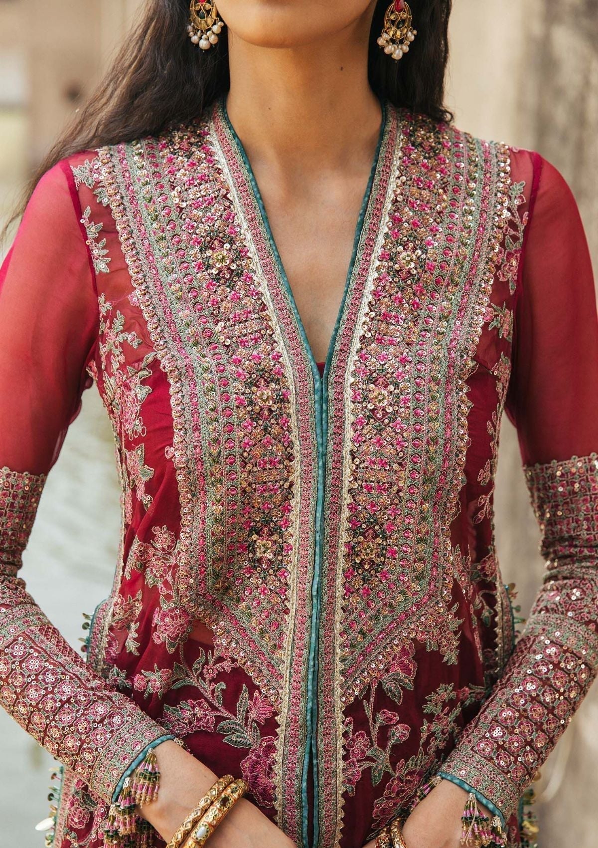 Formal Dress - Hussain Rehar - Paar - Ruby
