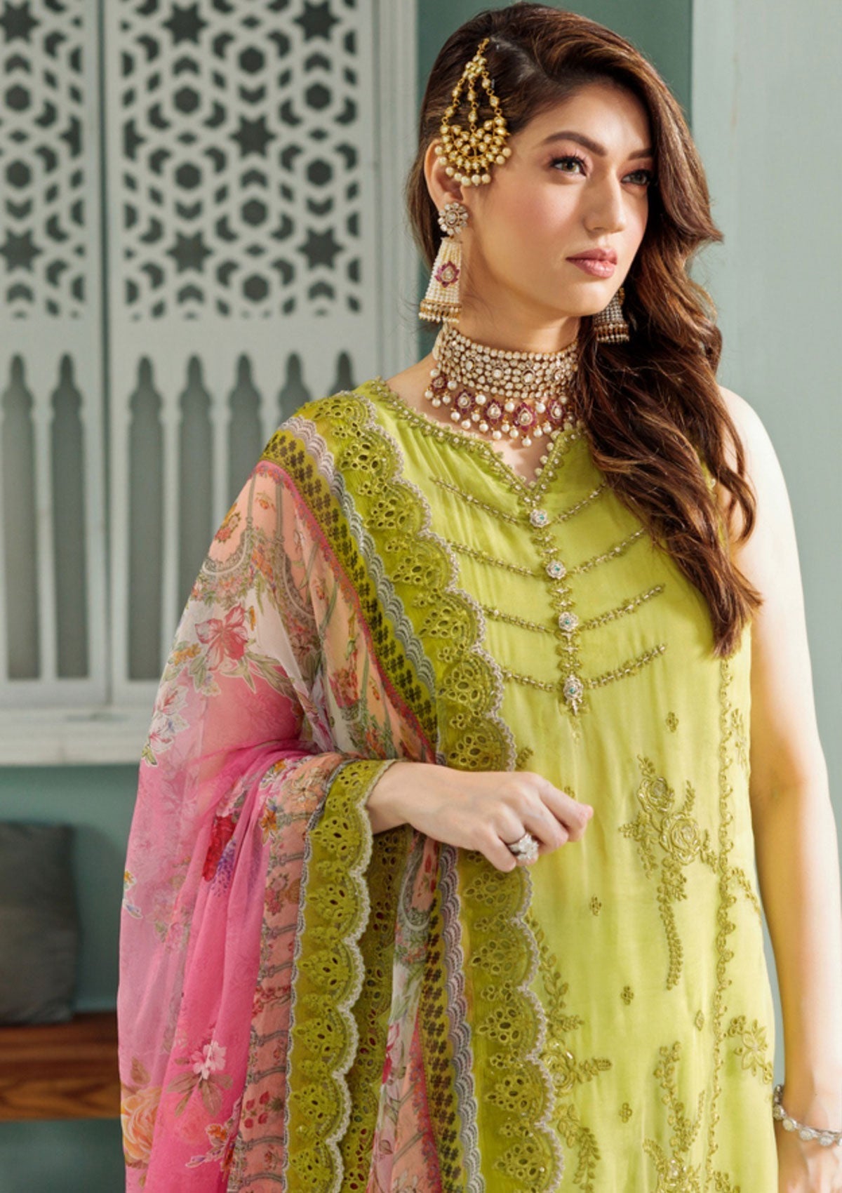 Formal Dress - Noor - Saadia Asad - Chiffon Laserkari - D#1