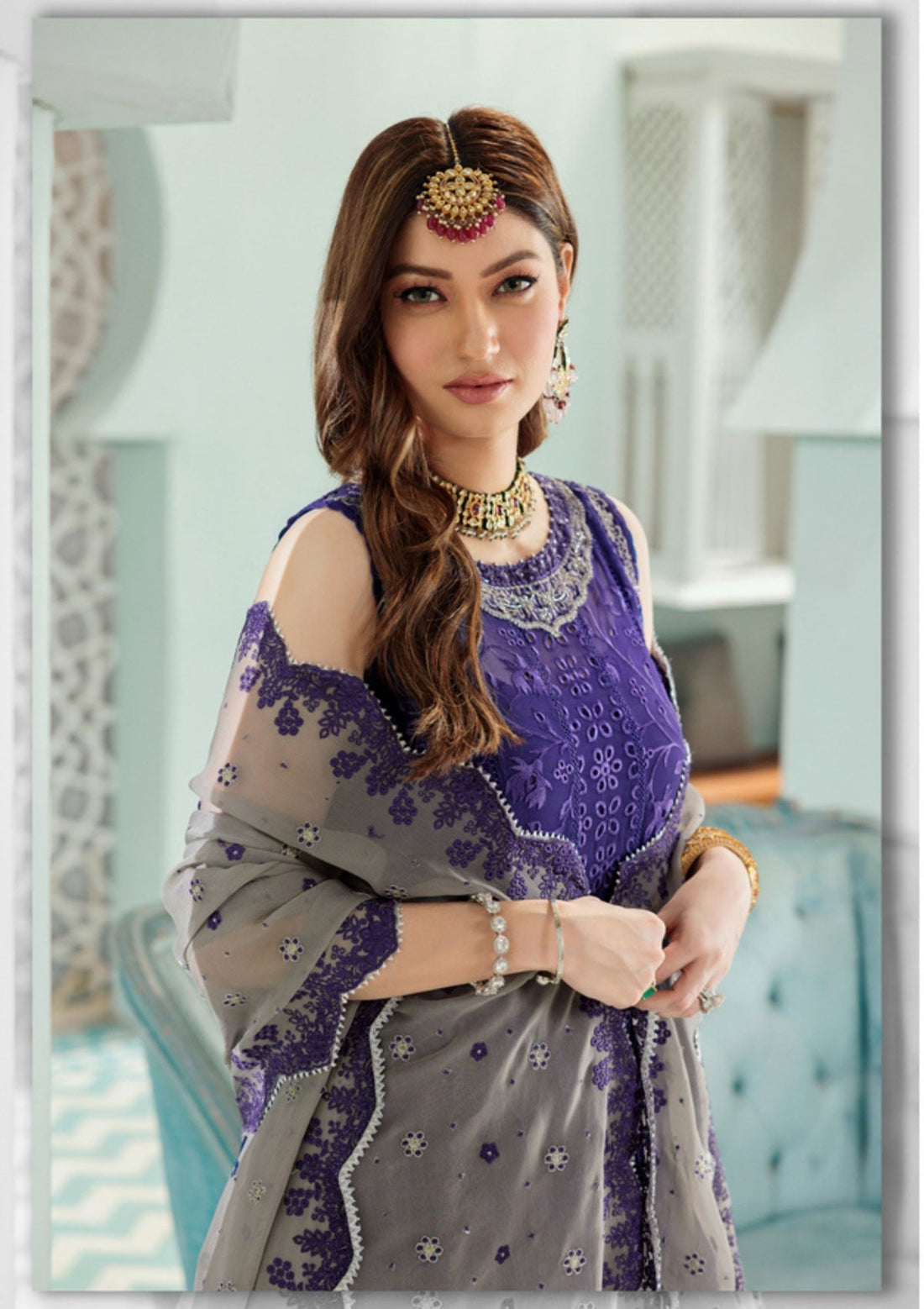 Formal Dress - Noor - Saadia Asad - Chiffon Laserkari - D#4