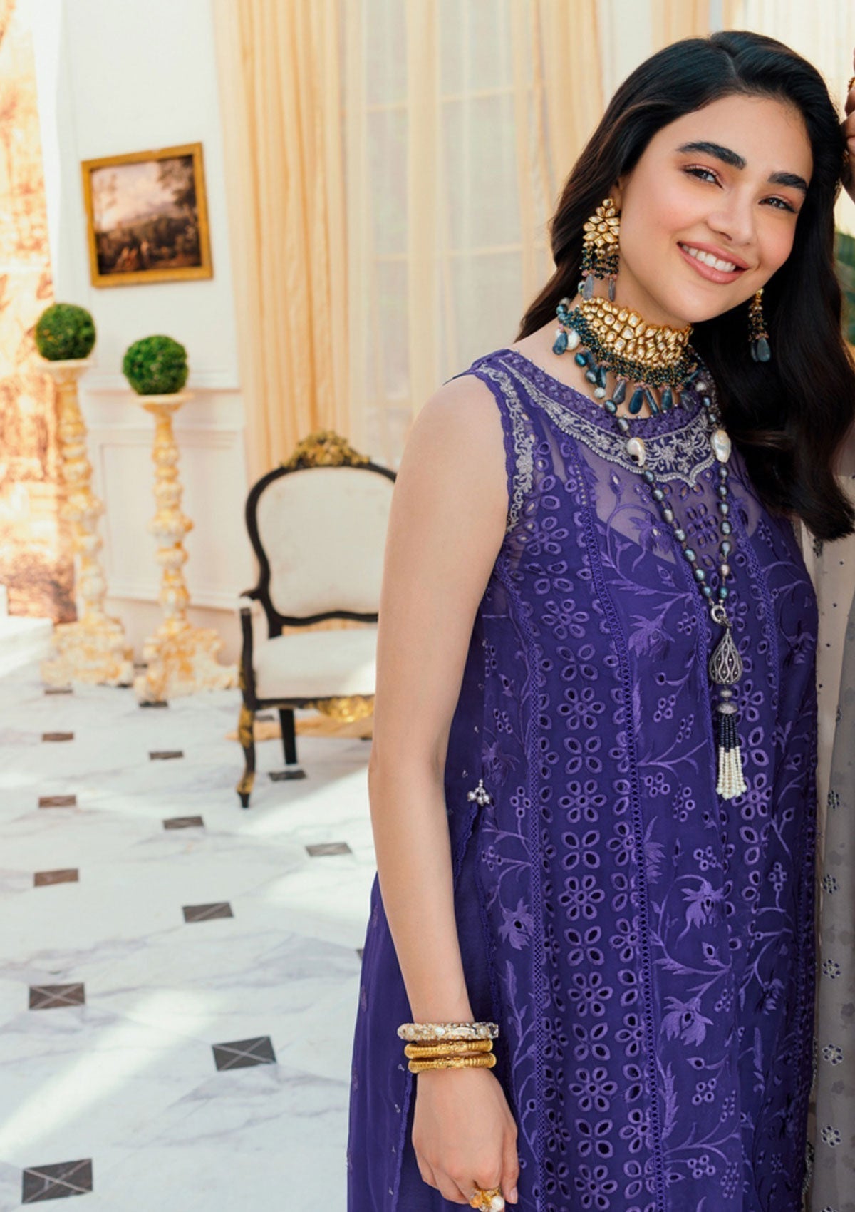 Formal Dress - Noor - Saadia Asad - Chiffon Laserkari - D#4