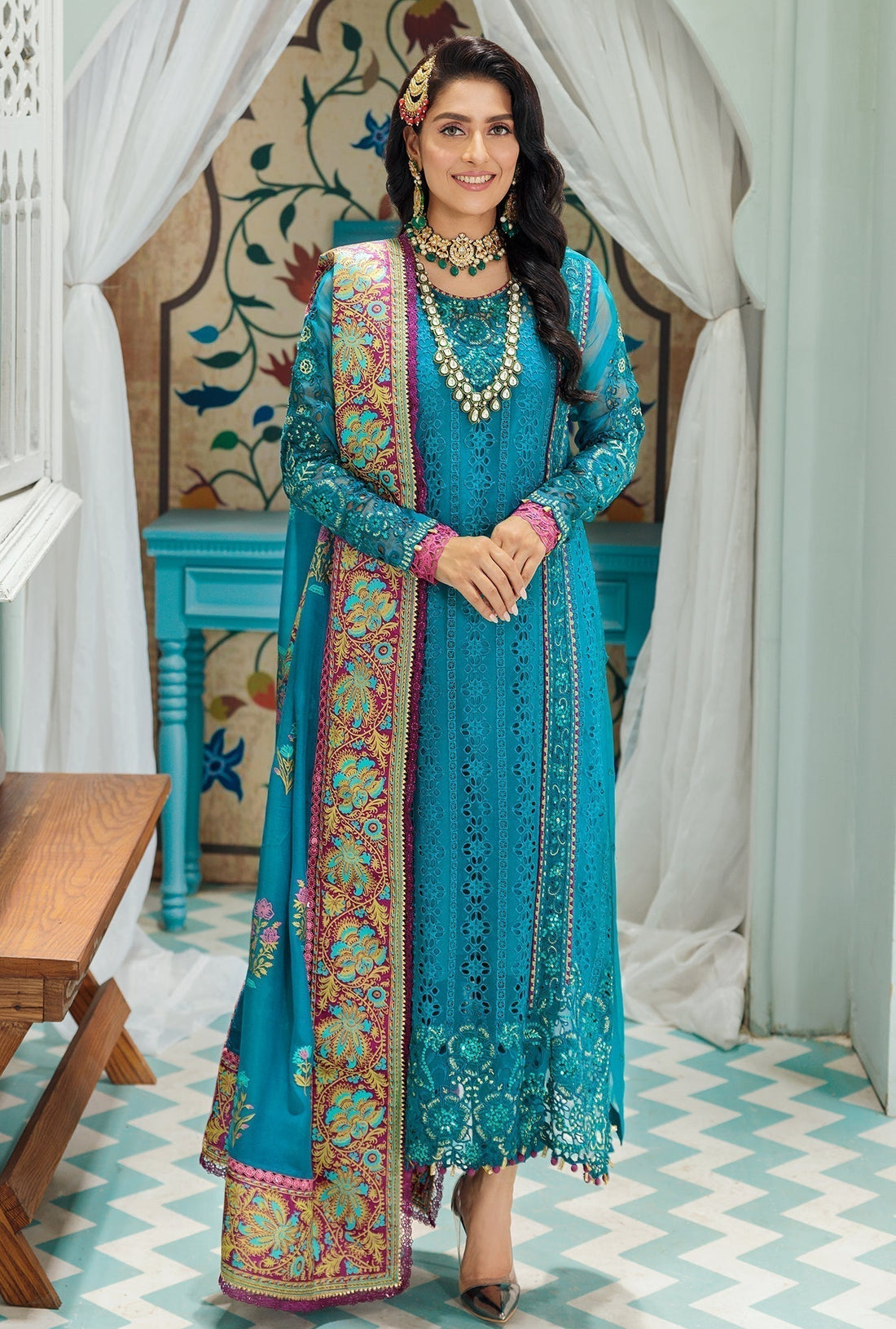 Formal Dress - Noor - Saadia Asad - Chiffon Laserkari - D#5