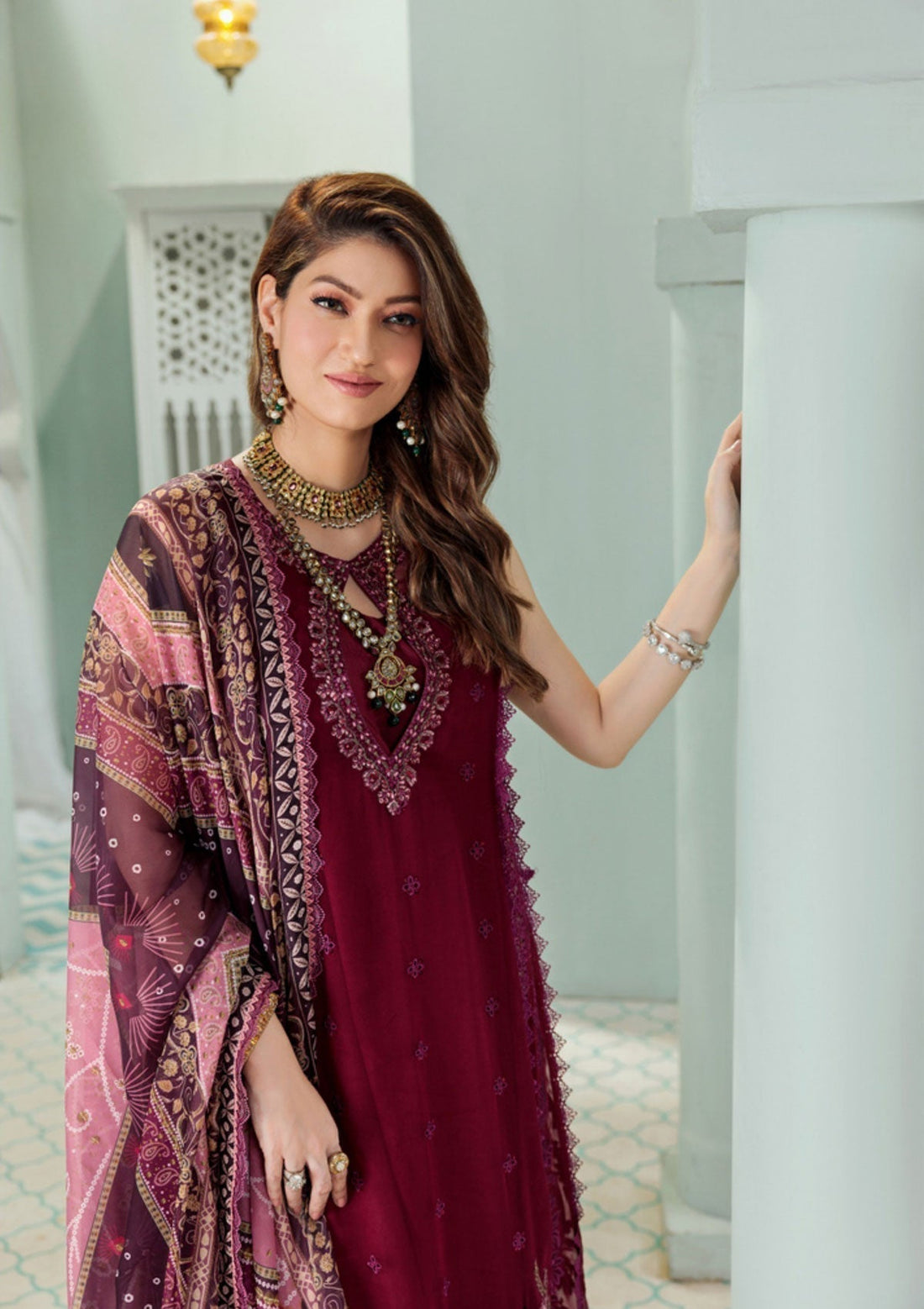 Formal Dress - Noor - Saadia Asad - Chiffon Laserkari - D#6