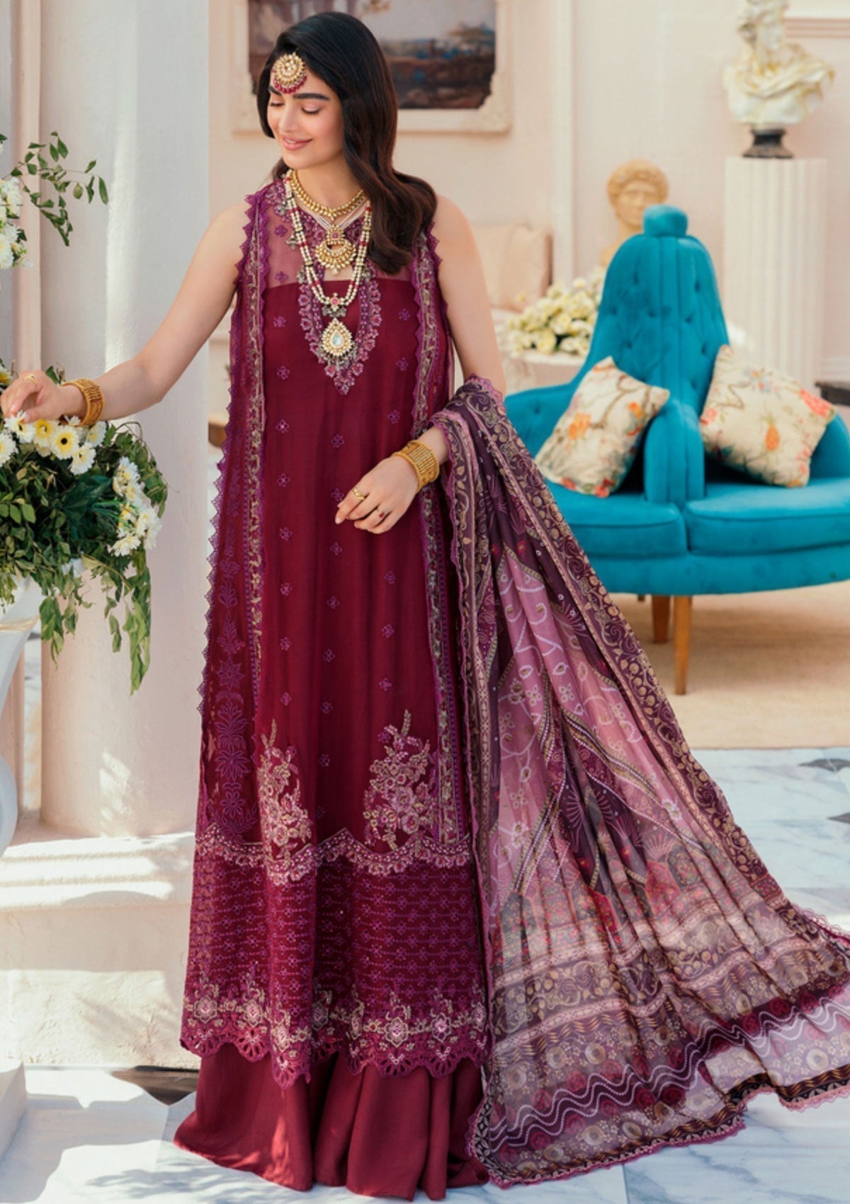 Formal Dress - Noor - Saadia Asad - Chiffon Laserkari - D#6