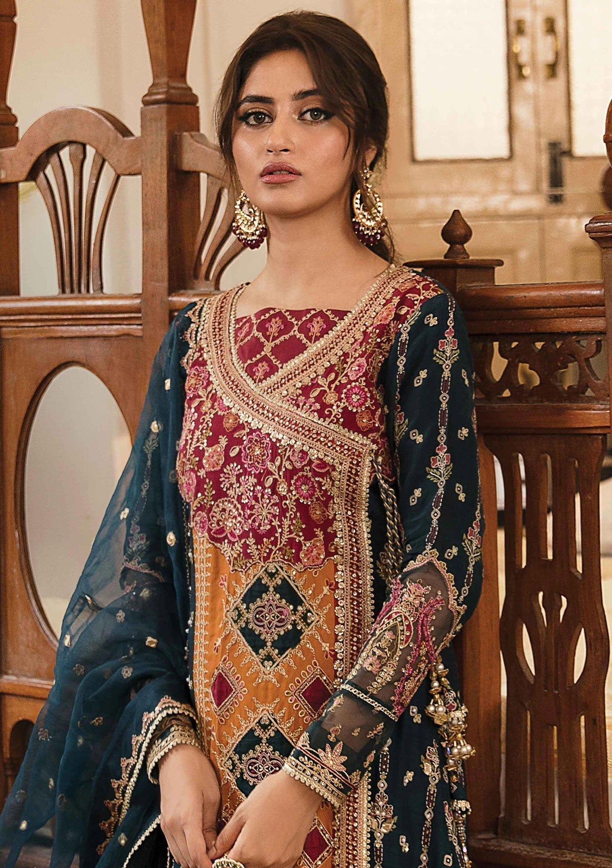 Formal Dress - Qalamkar - Khaab - V02 - Zarnish - NF#7