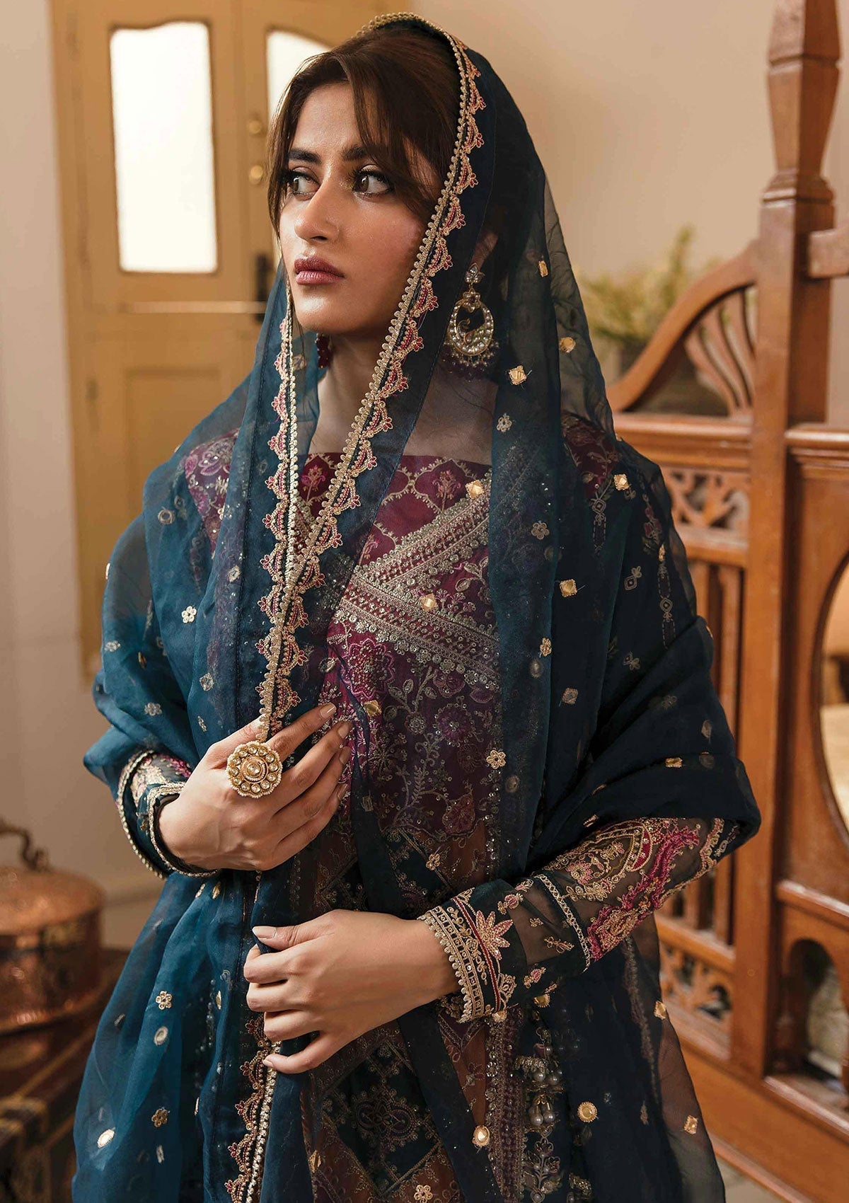 Formal Dress - Qalamkar - Khaab - V02 - Zarnish - NF#7