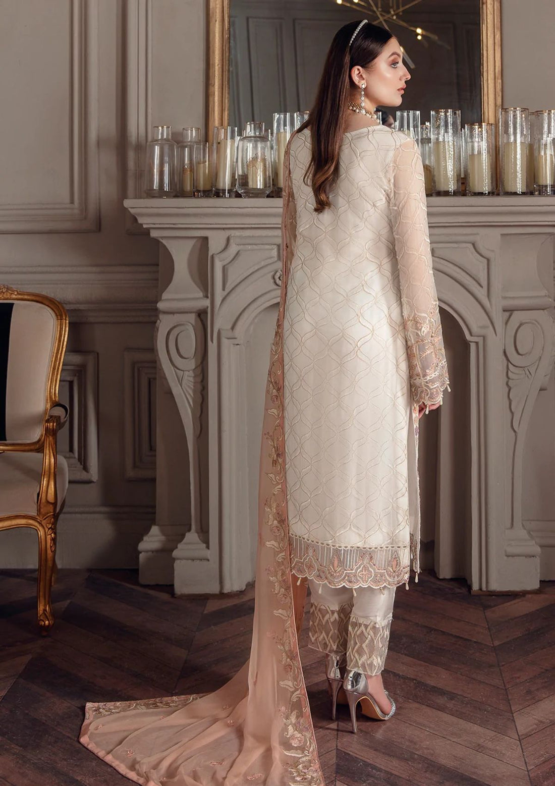 Formal Dress - Ramsha - Chevron - Chiffon - V05 - A#505