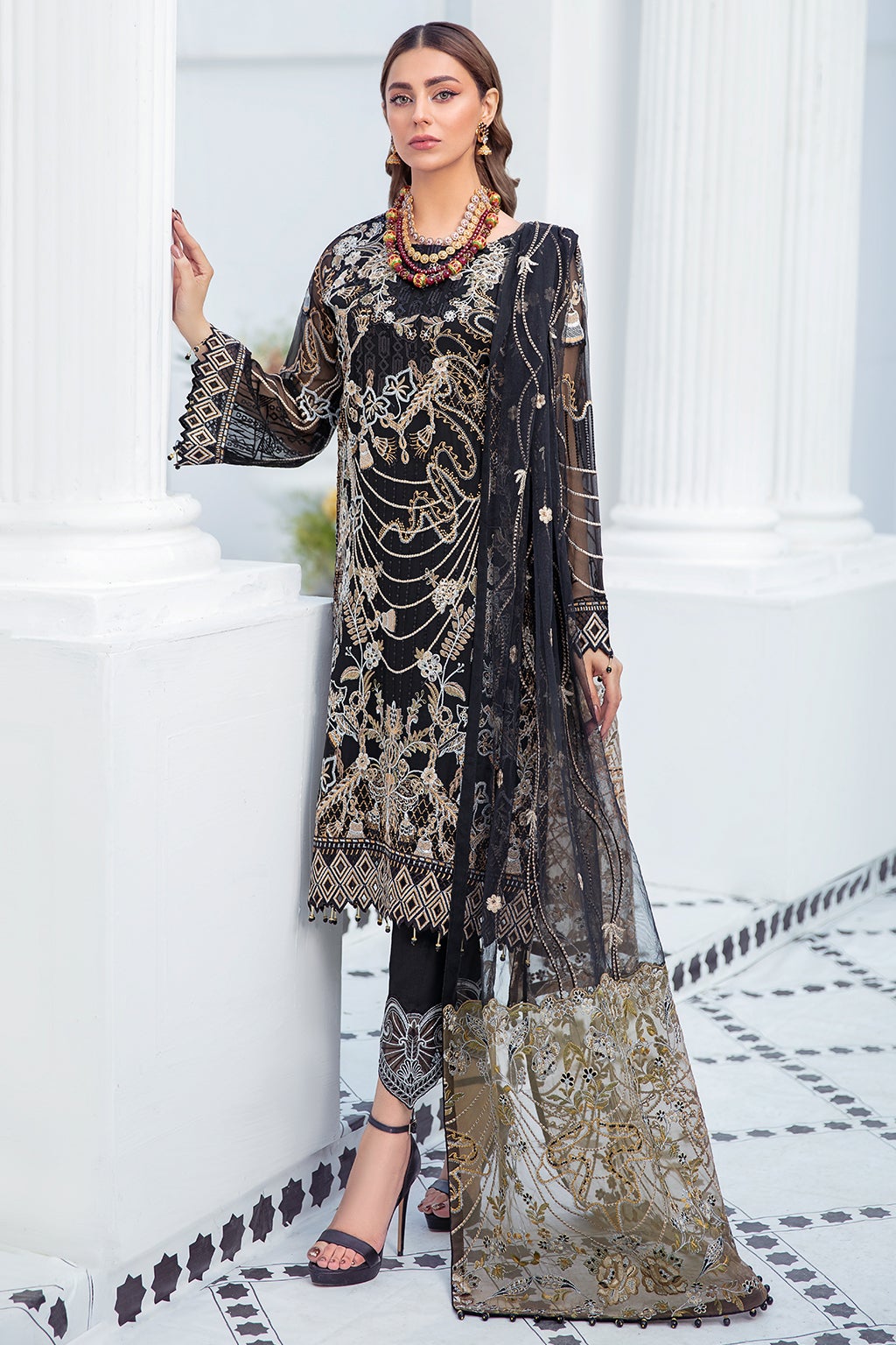 Formal Dress - Ramsha - Chiffon - V21 F#2108
