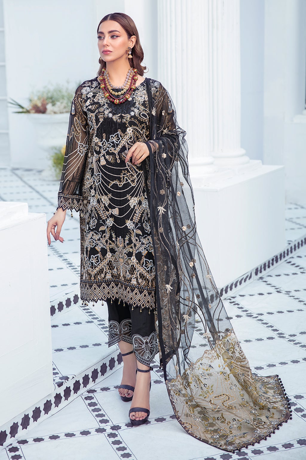 Formal Dress - Ramsha - Chiffon - V21 F#2108