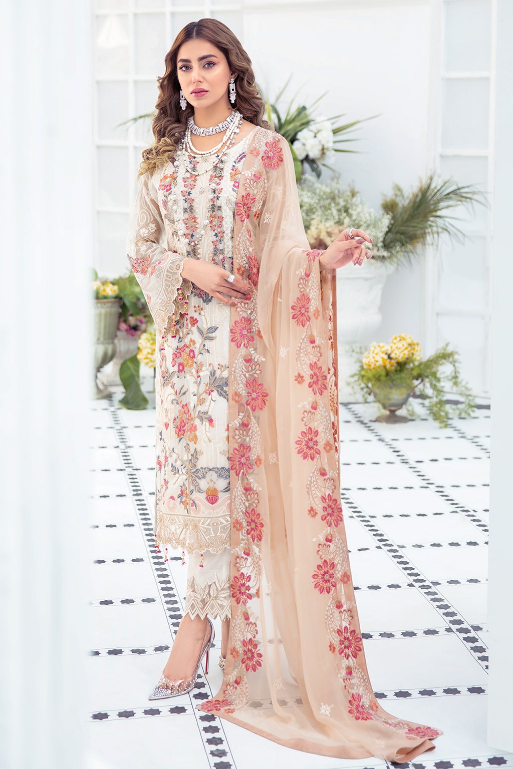 Formal Dress - Ramsha - Chiffon - V21 F#2109
