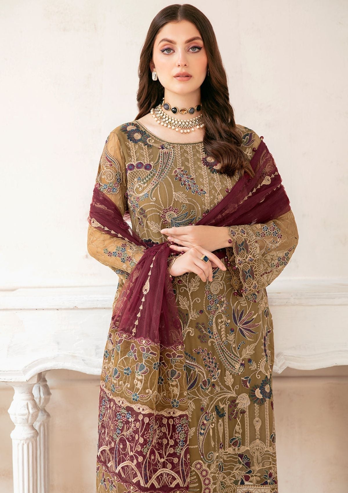 Formal Dress - Ramsha - Chiffon - V22 - F#2203